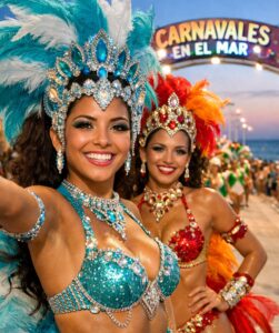 TRES NOCHES DE RITMO, COLOR Y ALEGRÍA EN LOS CARNAVALES EN EL MAR 2026
